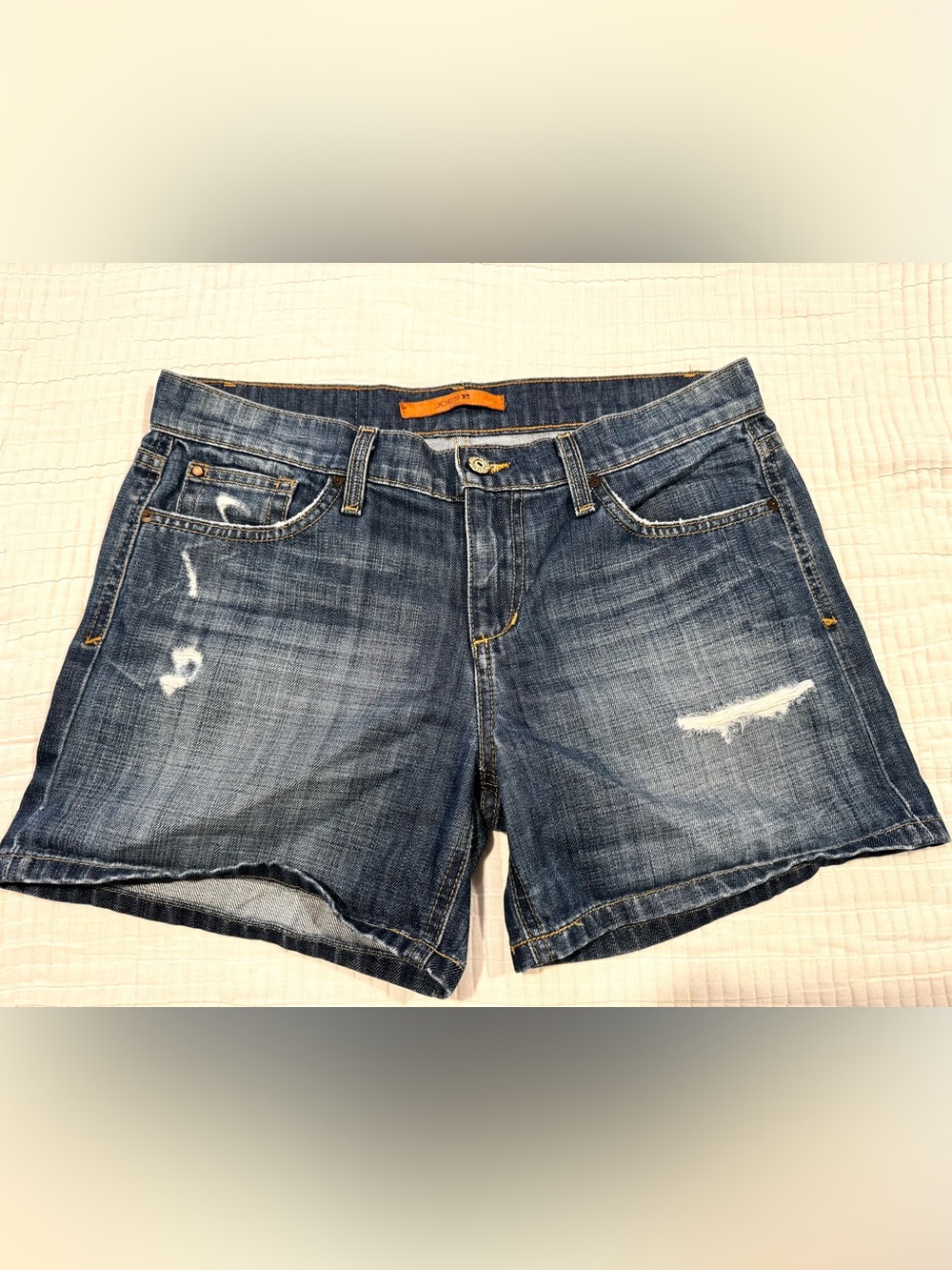 Joe's Jeans Distressed Dark Blue Denim Women’s Shorts